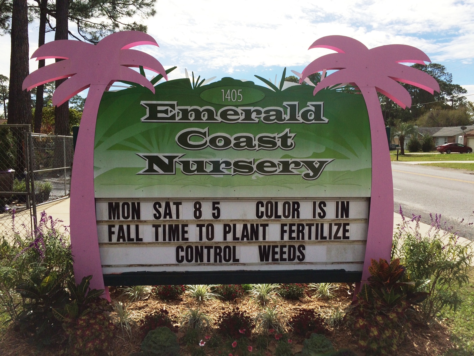 emerald coast nursery sign